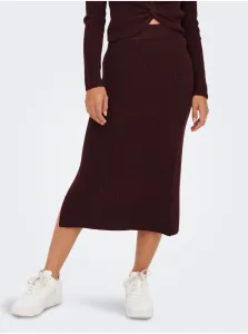 Burgundy Sweater Midi Skirt JDY Liva - Ladies #629281