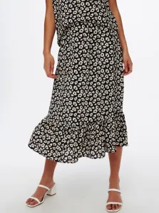 Black and cream patterned midi skirt JDY Piper - Ladies #628778