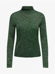 Green women's brindle turtleneck sweater JDY Novalee - Women #8308231