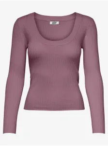 Old Pink Womens Ribbed Light Sweater JDY Plum - Women #582213