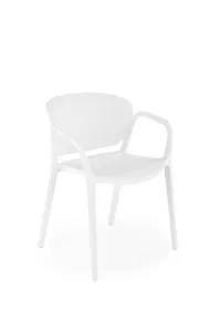 Biela plastová stolička K491