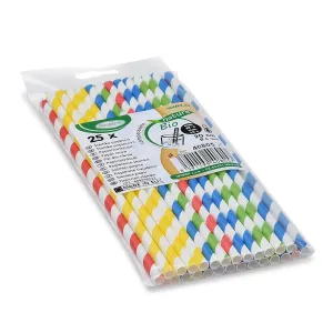 Slamky papierové 25ks farebné