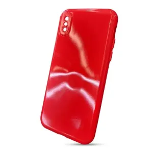 Puzdro Jelly Shiny TPU iPhone X/Xs - červené