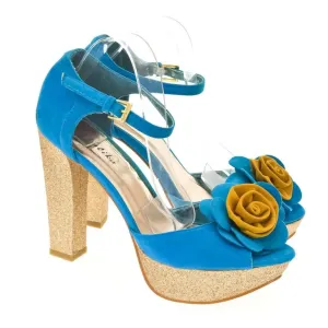 Dámske modré sandále ROSE #1797857
