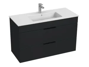 Kúpeľňová skrinka s umývadlom Jika Cube 100x43x62,2 cm antracit mat H4536521763521