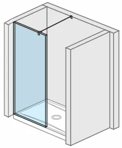 Jika Pure - Sklenená stena bočná 68 cm na sprchovú vaničku 120 cmx80 cm, 120 cmx90 cm, 130 cmx80 cm a 130 cmx90 cm s úpravou Jika Perla Glass, 700 mm  #512206