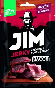 JIM JERKY hovädzie s príchuťou slaniny 23 g