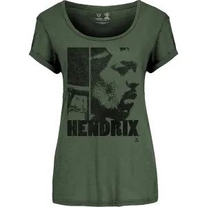 Jimi Hendrix Tričko Let Me Live Khaki Green L #303026