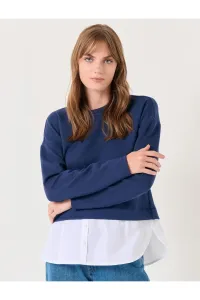 Jimmy Key Navy Blue Knitted Sweatshirt #8795203