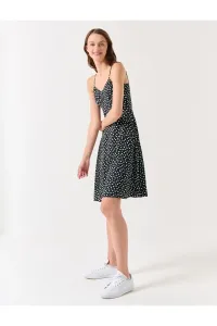 Jimmy Key Black Floral Patterned Woven Dress with Straps #9309477