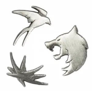 Jinx The Witcher - Odznak Zaklínač Trinity Sigils - vlk, lastovička a zornica (Netflix)