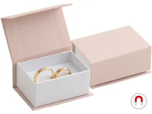 JK Box Púdrovo ružová darčeková krabička na snubné prstene VG-7/A5/A1