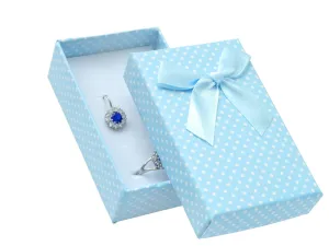 JK Box Svetlomodrá krabička s bodkami na súpravu šperkov KK-6/A15