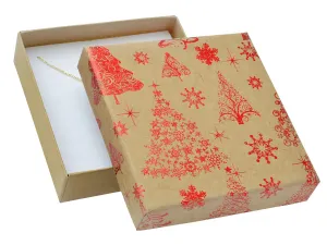 JKBOX Vianočné krabička Red Bliss Tree na strednej sadu šperkov IK023