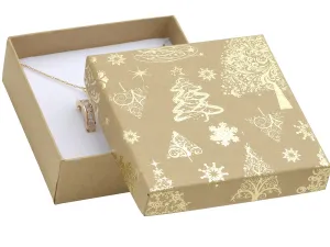 JKBOX Vianočné krabička Zlatý Stromček na strednej sadu šperkov IK021