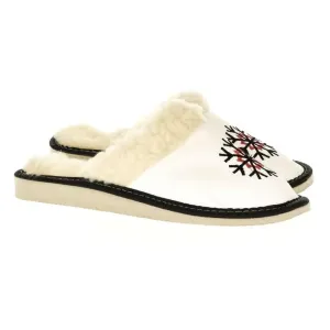 Dámske biele papuče LINA #1796676