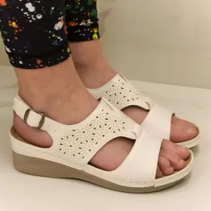 Dámske biele sandále SERAFINA