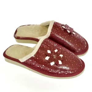 Dámske červené papuče FLOWE #1795905