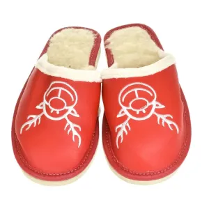 Dámske červené papuče JELENÍK #1796907