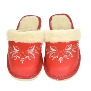 Dámske červené papuče SILVANA #1796897