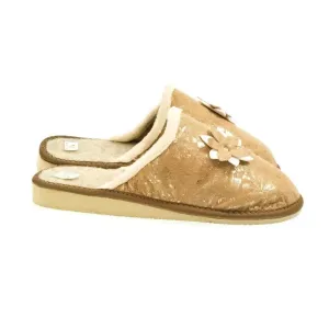 Dámske hnedé papuče FLOWE #1798331