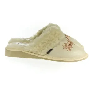 Dámske luxusné béžové kožené papuče MIRIAM #1784881