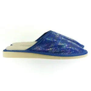 Dámske modré trblietavé papuče LEJKA #7811755