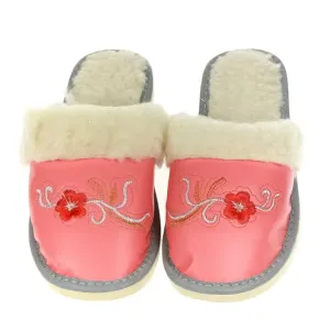 Dámske ružové zateplené papuče KATALINA #7413274