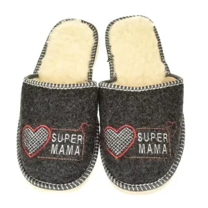 Dámske sivé papuče SUPER MAMA