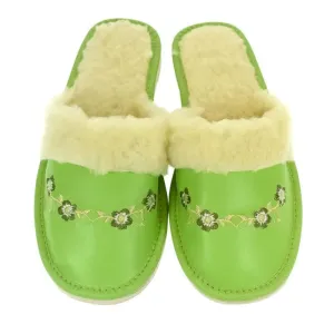 Dámske zelené papuče BAŠA #1791147