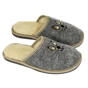Dámske sivé papuče KITT #1796168
