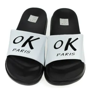 Pánske biele gumené šľapky OK PARIS 41-46 #7023019