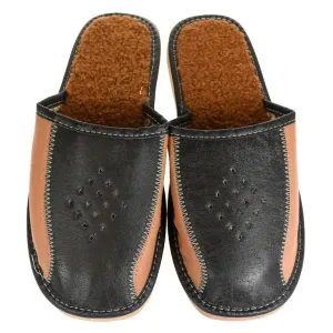 Pánske čierno-hnedé papuče REDE #6173762