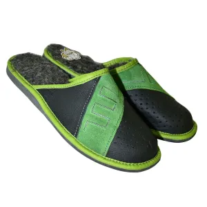 Pánske čierno-zelené papuče JUAN