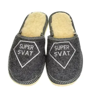 Pánske sivé papuče SUPER SVAT