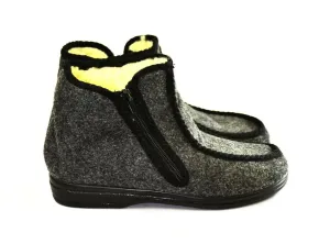 Pánske sivé zimné papuče RINO #8136360