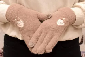 Dámske ružové zimné rukavice MATJIA #1784262