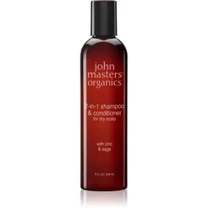 John Masters Organics Scalp 2 in 1 Shampoo with Zinc & Sage šampón a kondicionér 2 v1