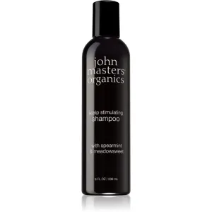 John Masters Organics Spearmint & Meadowsweet Scalp Stimulating Shampoo posilujúci šampón proti lupinám pre normálne až mastné vlasy 236 ml