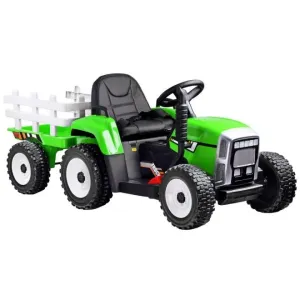 Zelený detský traktor s prívesom #6873616