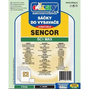 Vrecká do vysávača Sencor SC1MAX, 4ks #9010237
