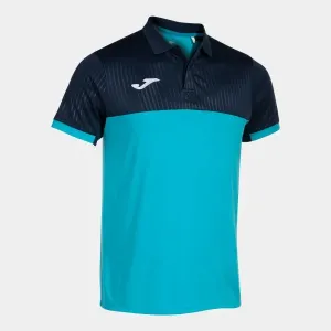 MONTREAL SHORT SLEEVE POLO FLUOR TURQUOISE-NAVY 2XS