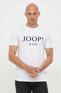 Bavlnené tričko Joop! biela farba, s potlačou #7529390