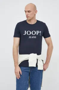 Bavlnené tričko Joop! tmavomodrá farba, s potlačou