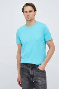 Bavlnené tričko Joop! tyrkysová farba, s potlačou