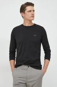 Bavlnené tričko s dlhým rukávom Joop! čierna farba, jednofarebné, 30033284