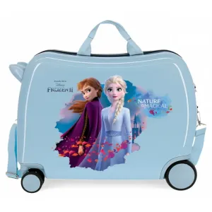 JOUMMA BAGS - Detský cestovný kufor na kolieskach / odrážadlo DISNEY FROZEN Blue, 34L, 4019821