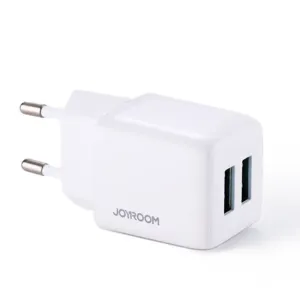 JoyRoom – sieťová nabíjačka – 2 x USB + rýchle nabíjanie - 12W, 2,4A – Biela KP28095