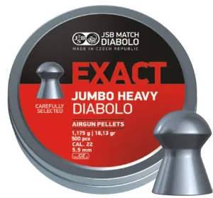 Diabolky Exact Jumbo Heavy 5.52 mm JSB® / 250 ks (Farba: Viacfarebná)