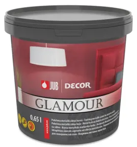 JUB DECOR GLAMOUR - Farba na steny s metalickým efektom 0,65 l 7002 - strieborná